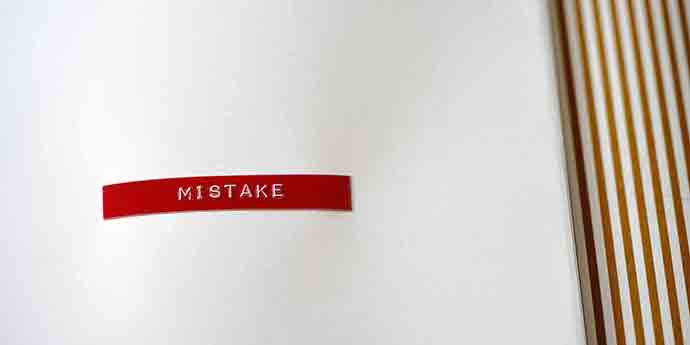 Mistake red ribbon image